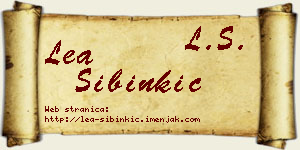 Lea Sibinkić vizit kartica